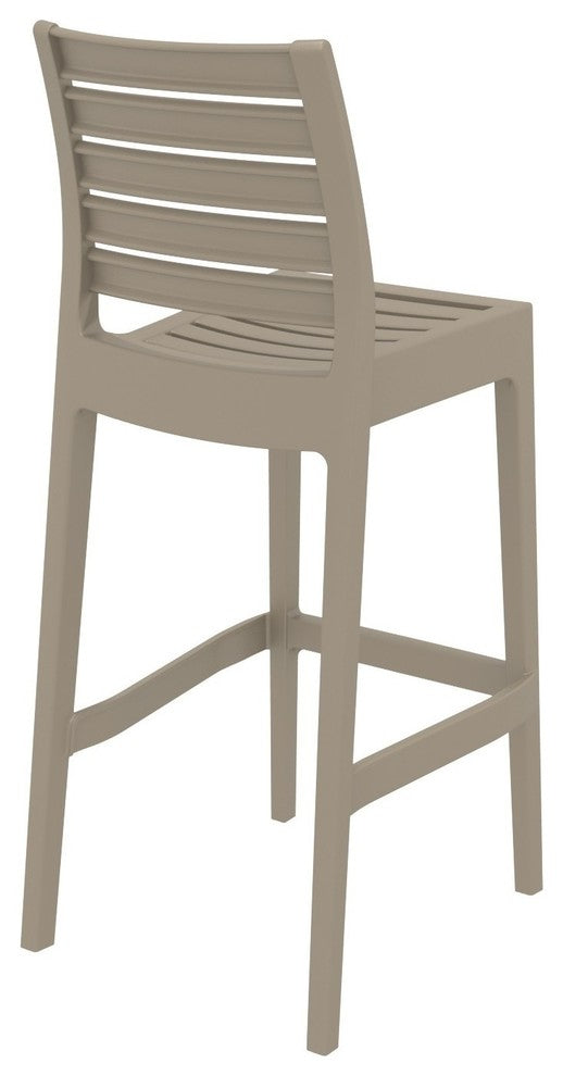 Compamia Ares Resin Barstool Taupe, Set of 2