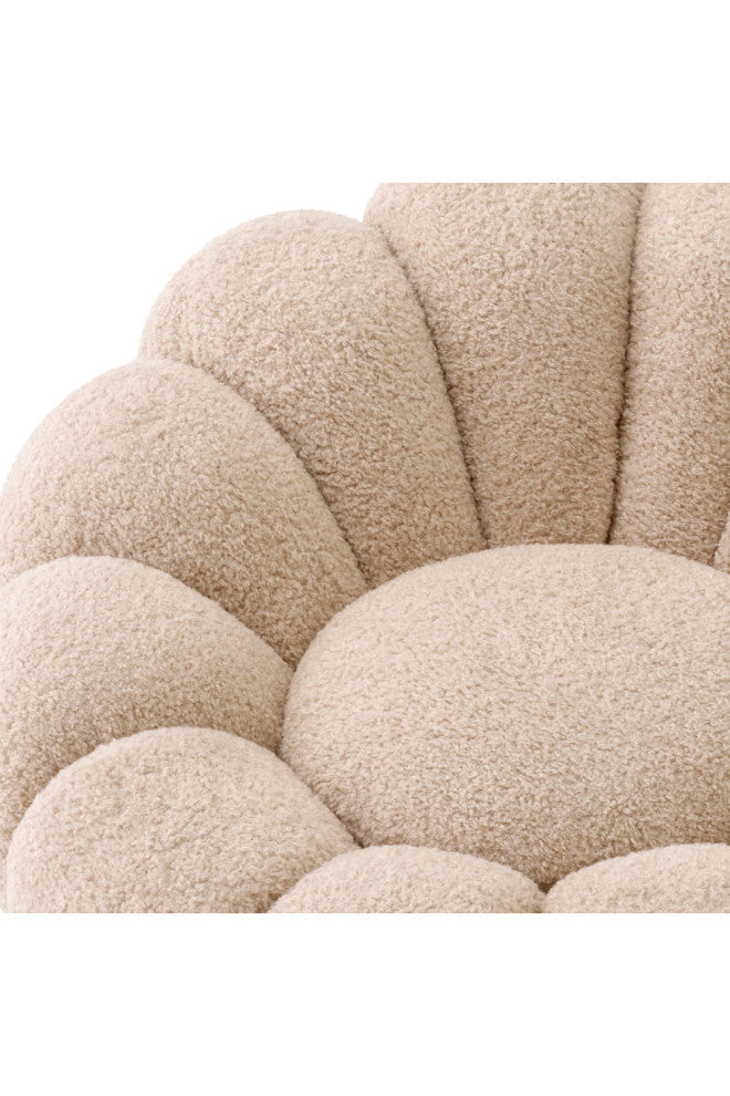 Flower Design Swivel Chair | Eichholtz Mello, Light Brown
