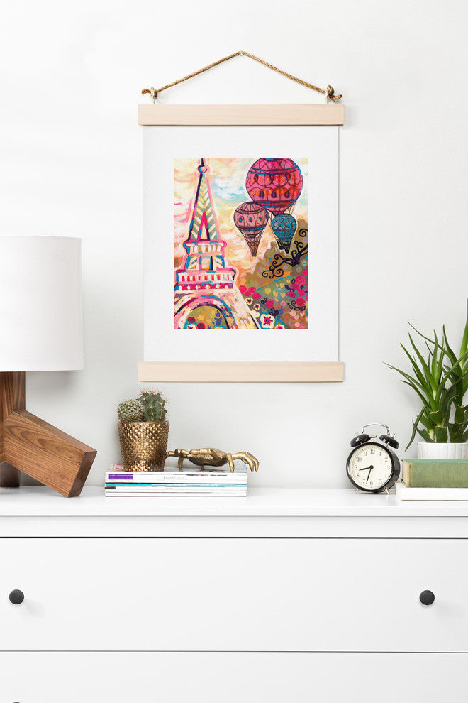 Deny Designs Natasha Wescoat Balloons Sur Paris Art Print