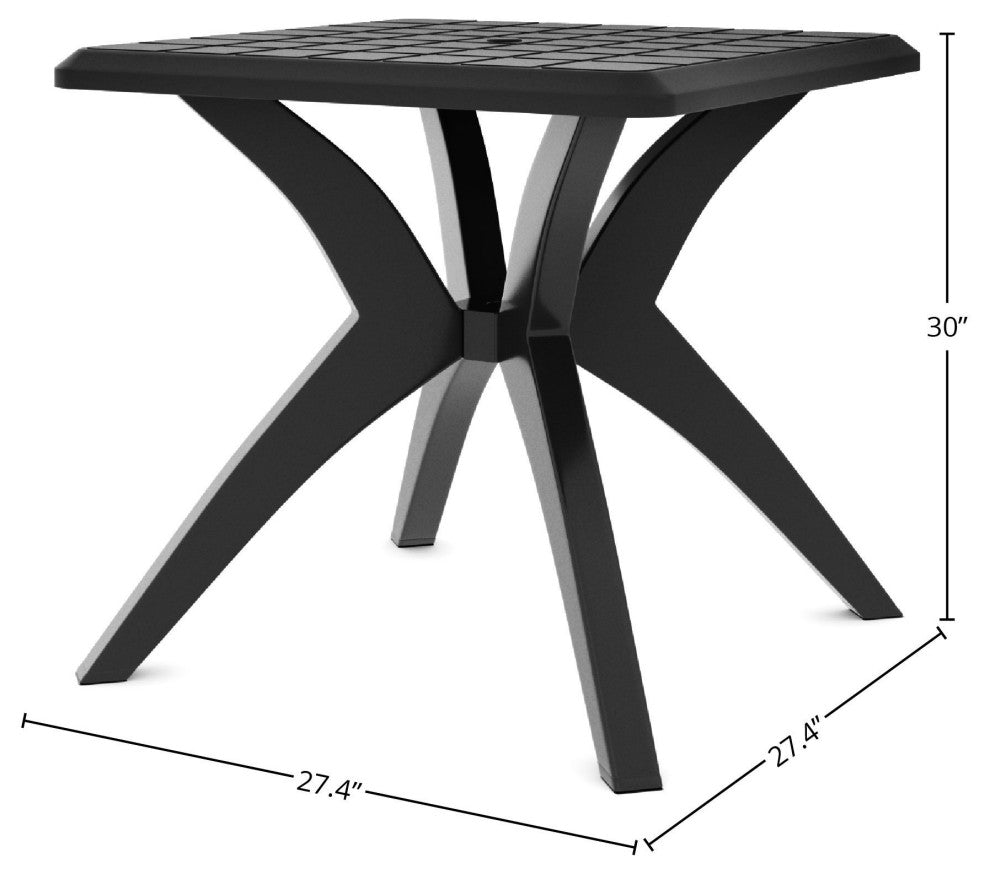 Marcella Outdoor Patio Table, Black