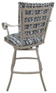 Outdoor/Indoor Jenna Bar Stool Beige Back Pad, Simi Soft Gray, Beige, 26"
