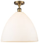 Innovations 516-1C-BB-GBD-161 1 Light Semi-Flush Mount, Brushed Brass