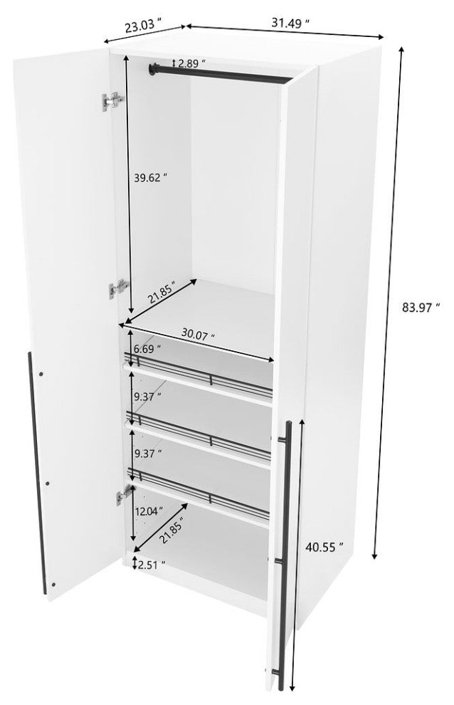 Manhattan Comfort Lee Wardrobe Closet 3.0