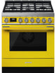 Portofino Pro-Style Gas Range with 4 Gas Burners, 30-Inch, Yellow