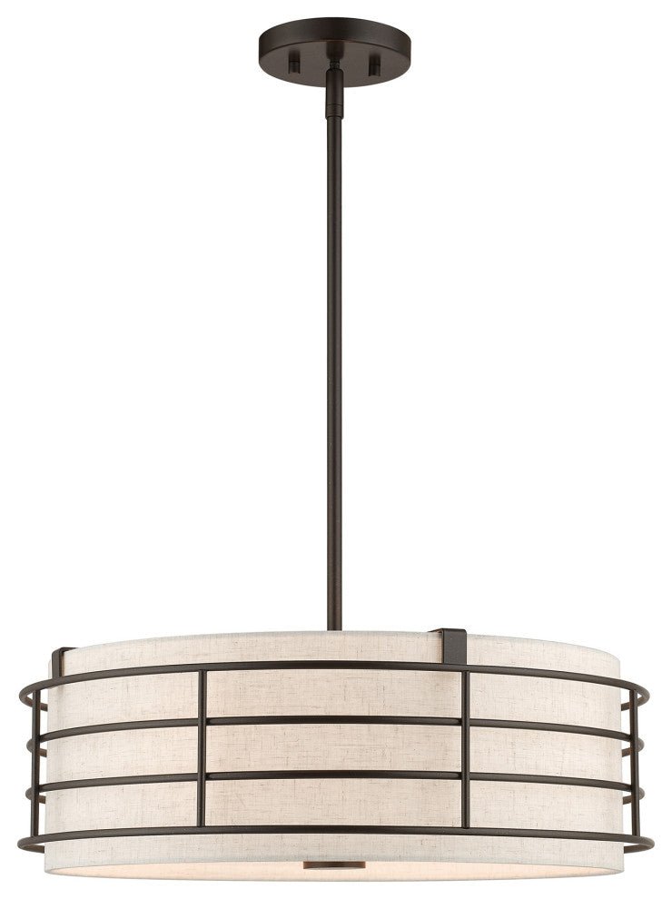 Blanchard 4-Light English Bronze Pendant Chandelier
