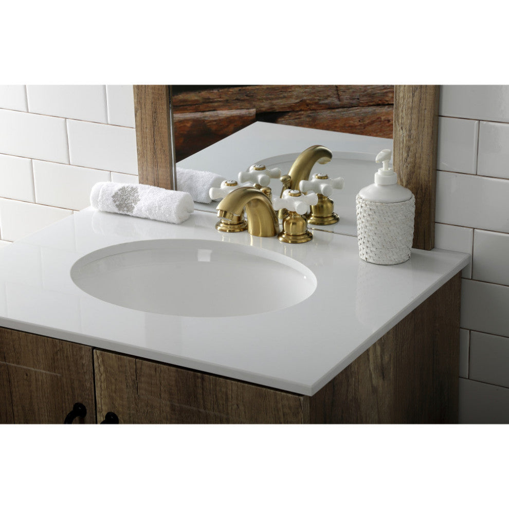 Kingston Brass Victorian Widespread Bathroom Faucet, Brushed Brass