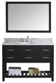 Caroline Estate 48" Single Bathroom Vanity Set Espresso, Marble Top
