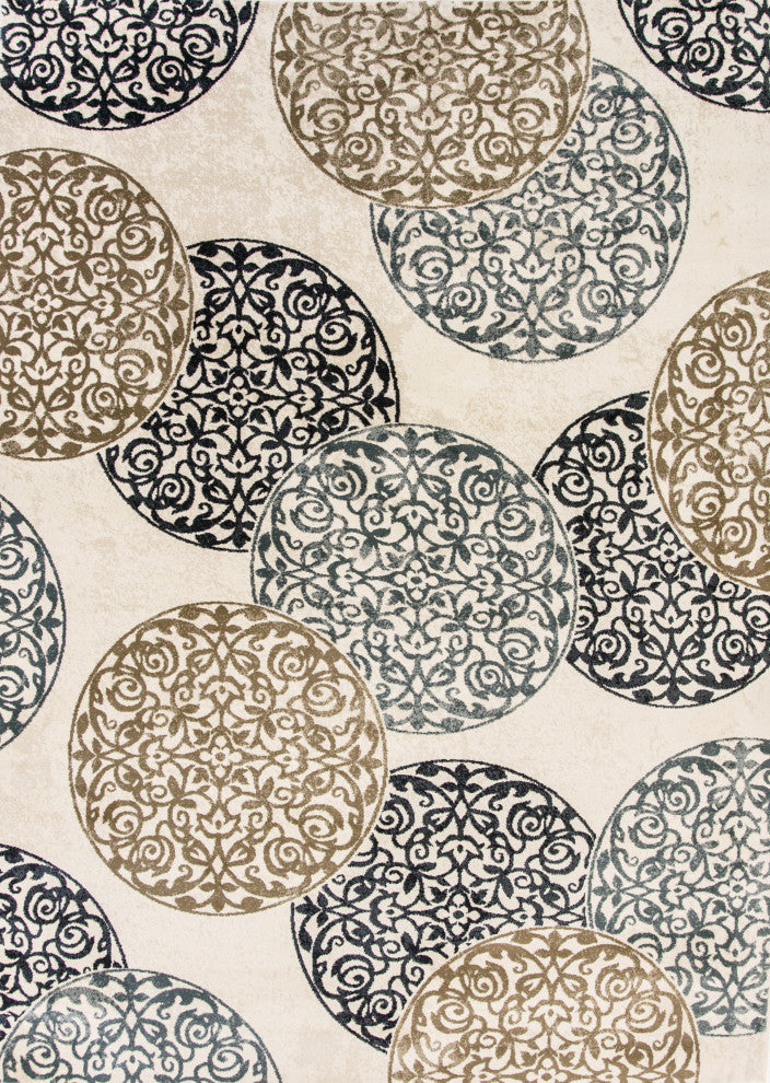 Melody Ivory Rug, 5'3"x7'7"