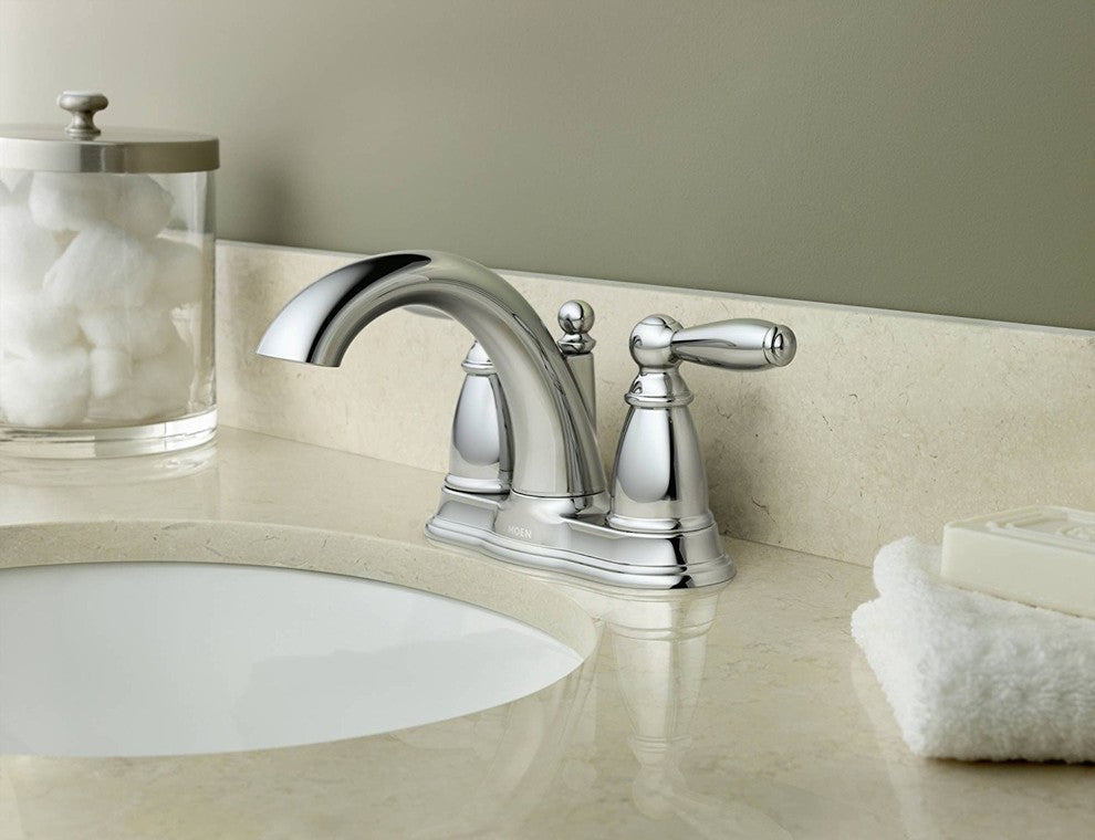 Attractive 2-handle high arc bathroom faucet, Chrome