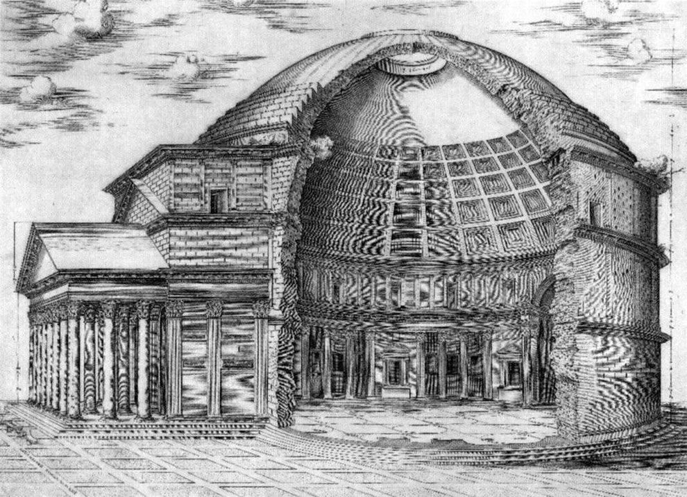Antonio Lafreri The Pantheon in Rome, 18"x27" Gallery Wrapped Canvas Print