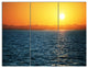 Beautiful River View At Sunset, Large Seashore Canvas Print, 36x28, 3 Panels