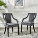 Virtue Performance Velvet Dining Chairs, Set of 2, Gray