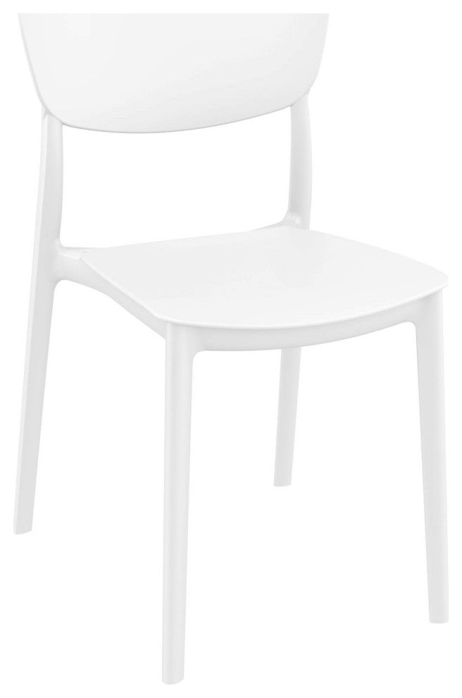 Monna Outdoor Dining Chair, Set of 2, White