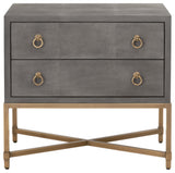 Strand Shagreen 2-Drawer Nightstand
