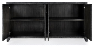 Bar Harbor Raffia 4 Door 70 Sideboard, Charcoal