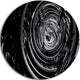 Fractal 3D Black Whirlwind, Abstract Art Round Metal Wall Art, 11"