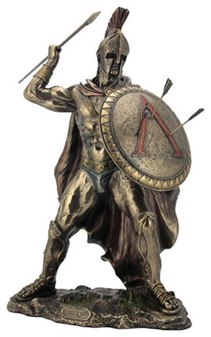 Leonidas With Spear And Shield Sculpture