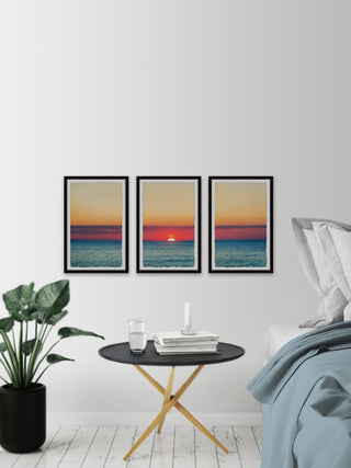 Sunset State of Mind Triptych, Set of 3, 12x18 Panels