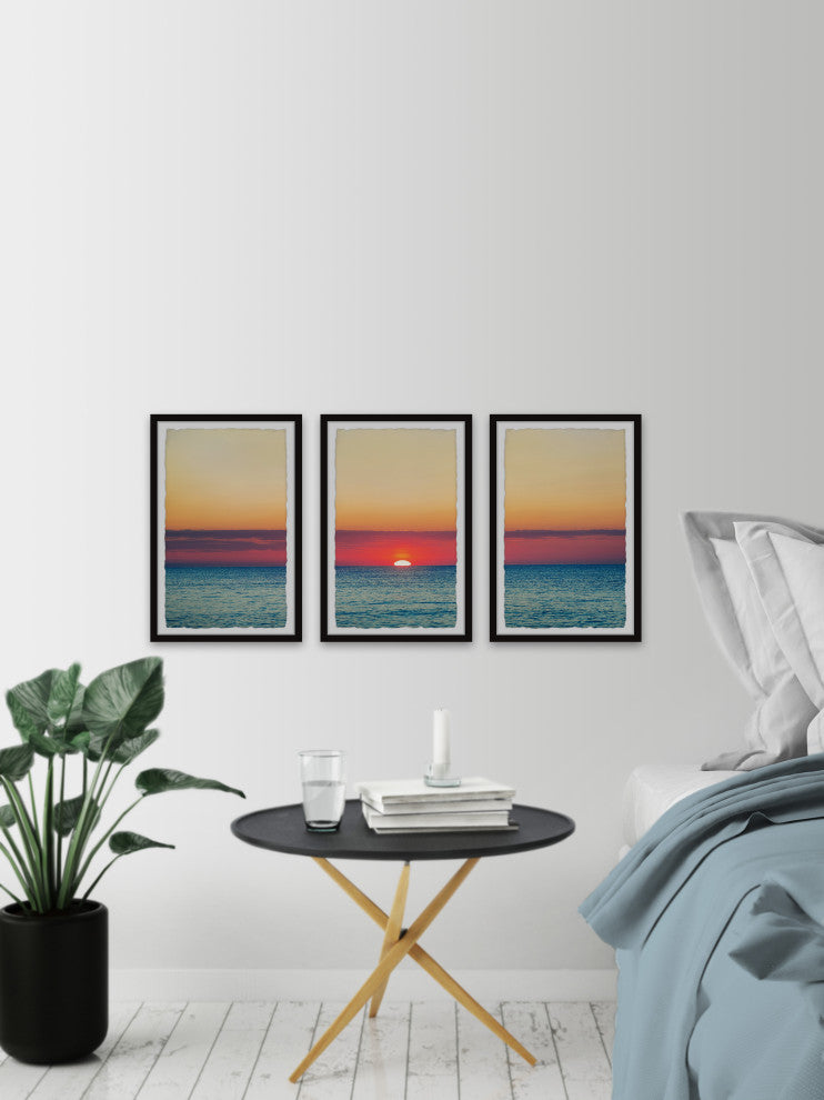 Sunset State of Mind Triptych, Set of 3, 12x18 Panels