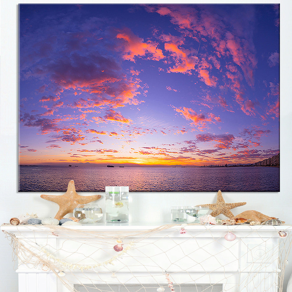 "Composition of Nature Beautiful Seascape" Landscape Wall Art, 1 Panel, 60"x28"