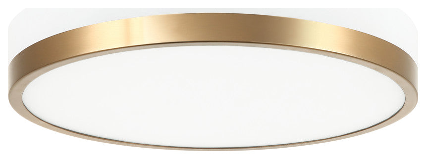 Tone LED Flush Mount, 1-Light, Brass, 12"W (M15301WHAG 305XK1A)