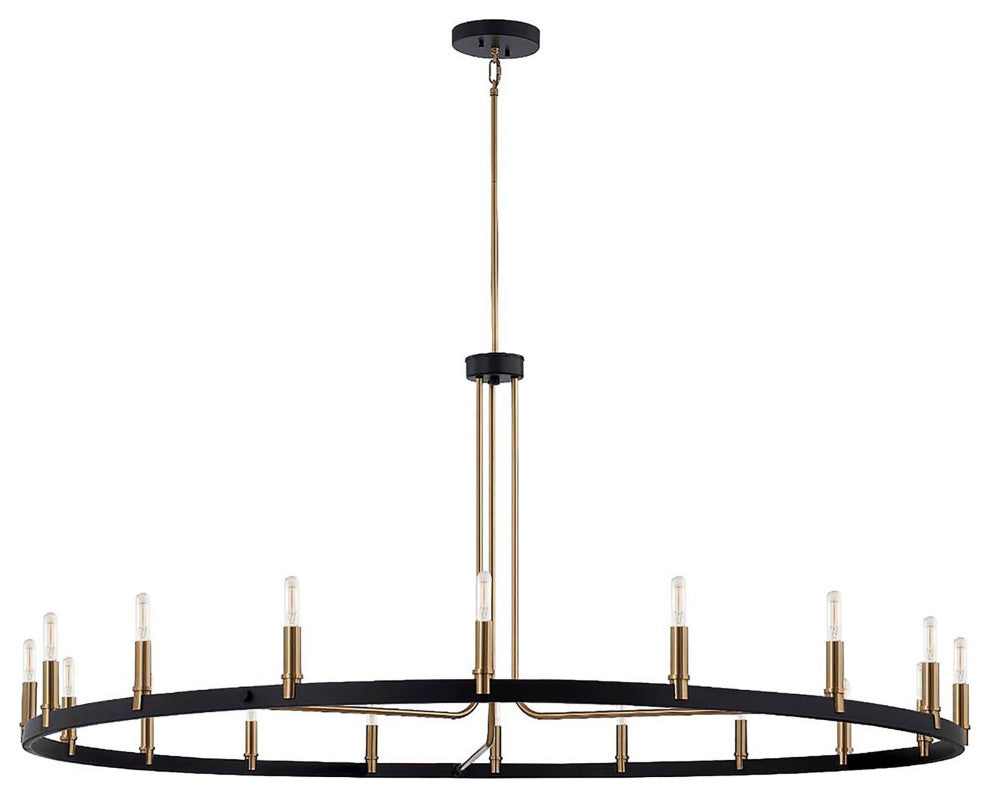 Clayton 60-inch 1-Tier 18-Light Chandelier