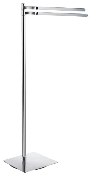 Outline Double Towel Rail Free Standing, Polished Chrome
