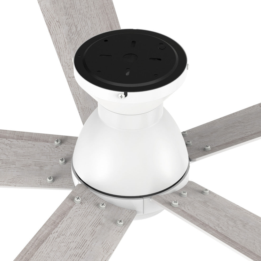 CARRO 52" Indoor Ceiling Fan With Remote and Light Kit for Living Room, White