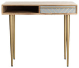 Safavieh Leni Desk, Natural/Brass