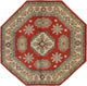 New 8'x8' Octagon Red Super Kazak Geometric Hand Knotted Wool Area Rug H8923