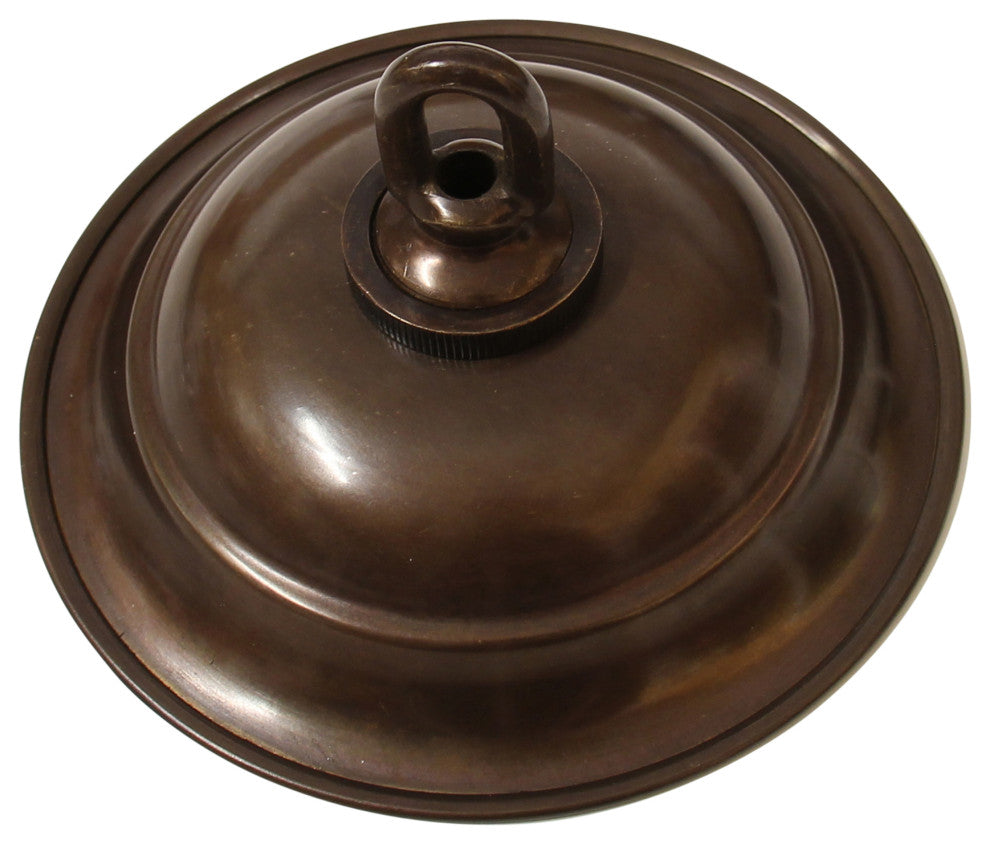 Solid Brass Round Ceiling Canopy, Bronze
