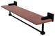 Montero 22" Solid Wood Shelf with Integrated Towel Bar, Matte Black
