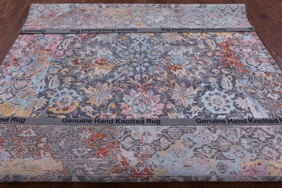 7' 11" X 10' 0" Persian Handmade Wool & Silk Rug - Q13506