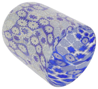 GlassOfVenice Murano Glass Tumbler - Blue Gold Millefiori