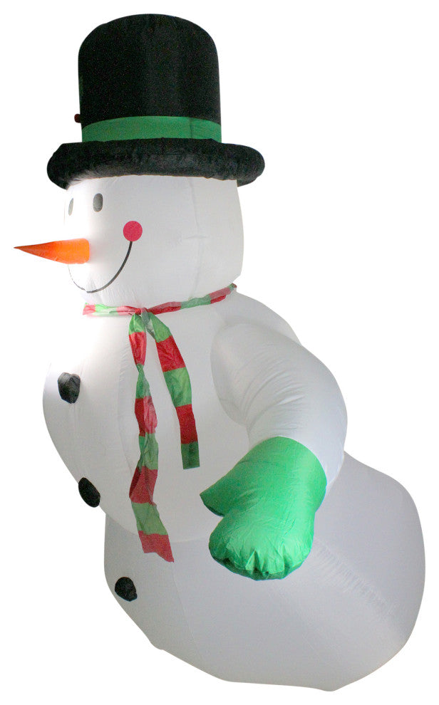 8' Animated Inflatable Lighted Standing Snowman Christmas Outdoor Decoration
