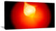 Glowing Red Misty Sphere, Abstract Canvas Art Print, 40x20