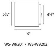 Modern Forms Bloc LED Up or Down Wall Light, Black