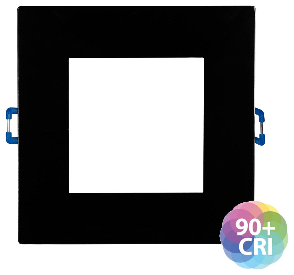 DLE4 Series 4" Square Downlight, Black, 3000k