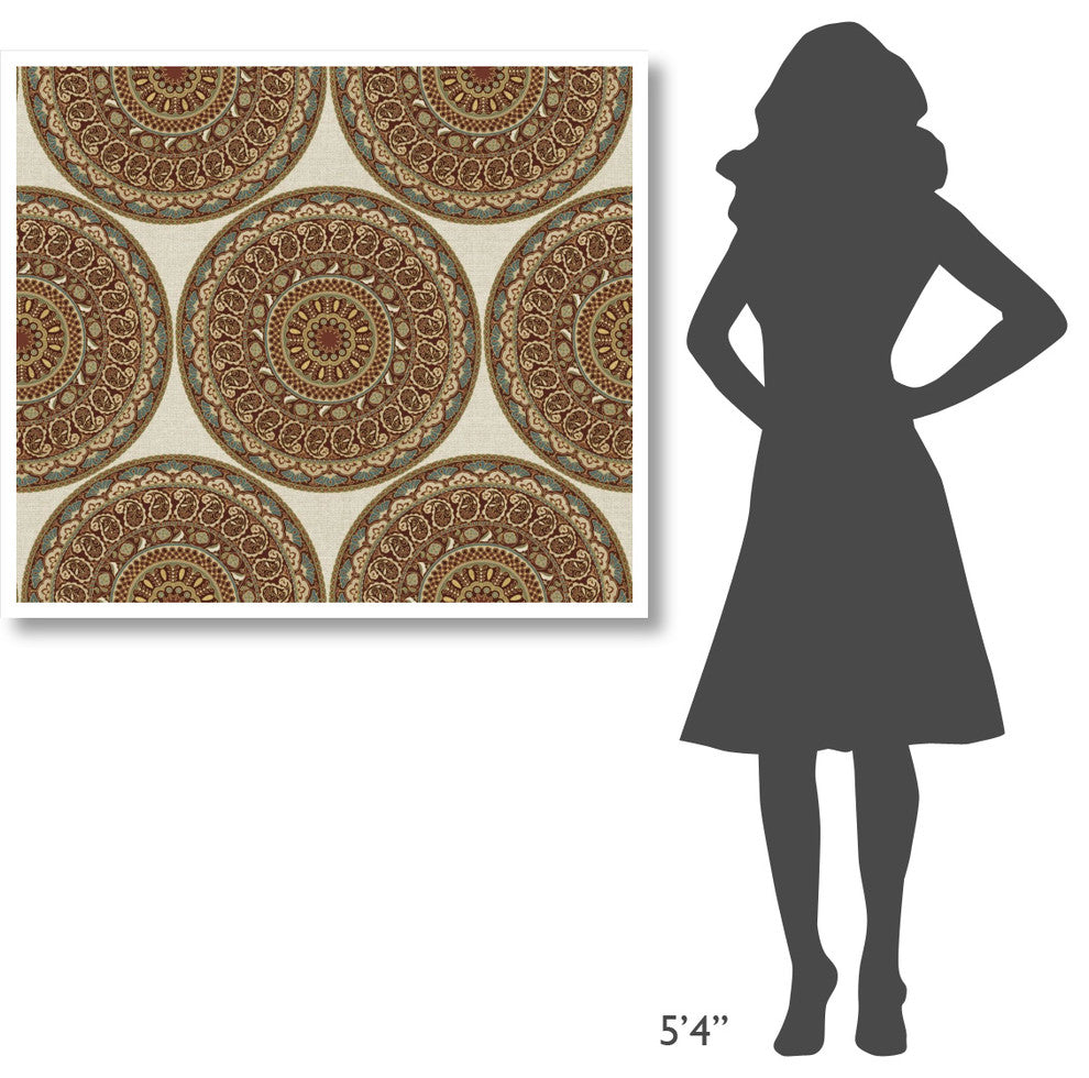 "Mandala Road Pattern I" Digital Paper Print by Daphne Brissonnet, 42"x37"
