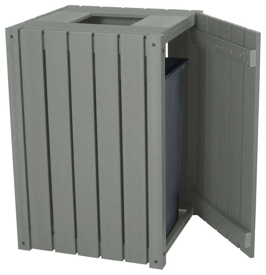 Commercial Trash Can, Coastal Teak