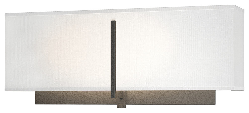 Exos Square Sconce, Natural Iron Finish, Natural Anna Shade