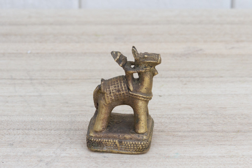 Tarnished Brass Indian Statue