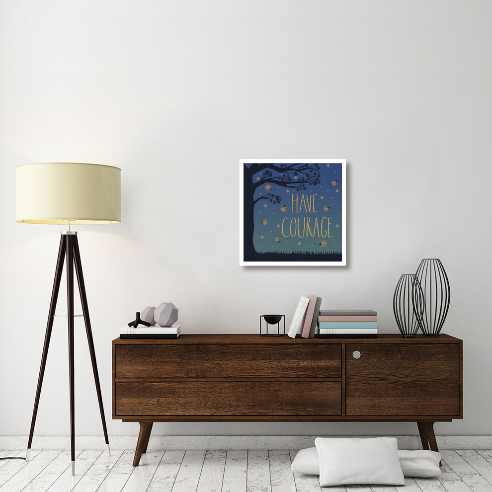 "Twilight Fireflies III" Digital Paper Print by Laura Marshall, 26"x26"