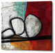 Epic Graffiti "Red Abstract" by Linda Woods, Giclee Canvas Wall Art, 18"x18"