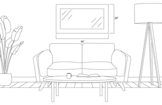 Pendleton Framed Wall Mirror, Walnut, 20" X 36"