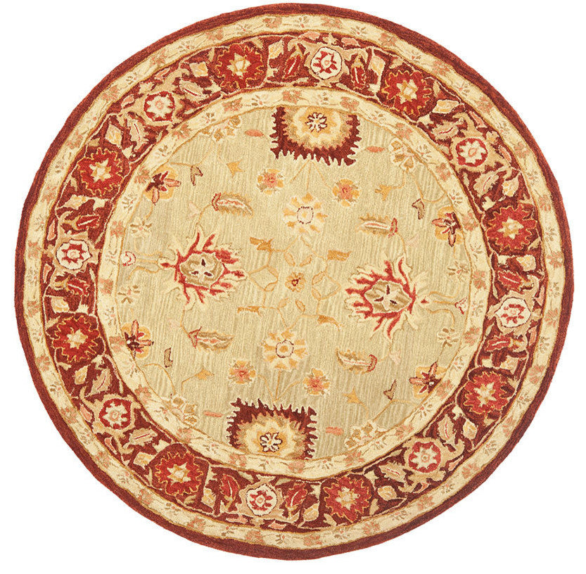 Safavieh Anatolia An556A Rug, Sage/Burgundy, 8'0"x10'0"