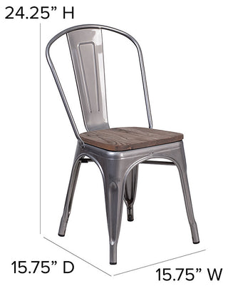 Clear Metal Stack Chair