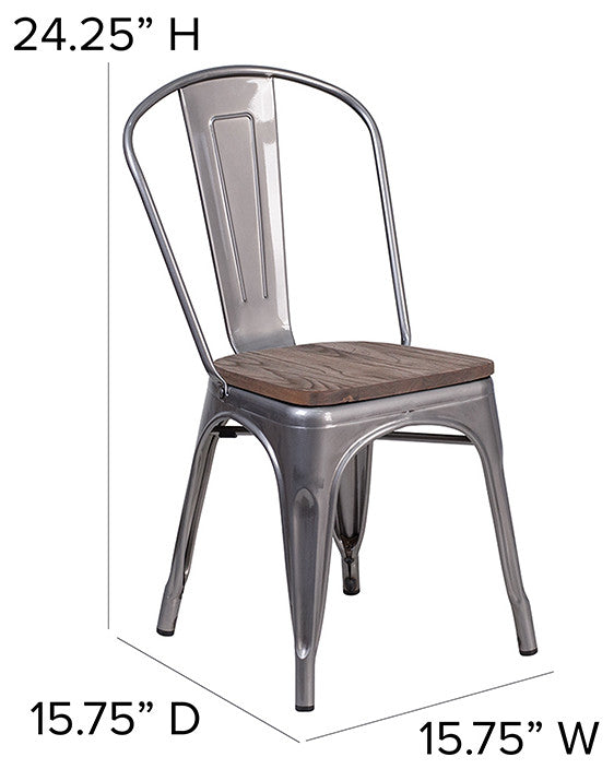 Clear Metal Stack Chair