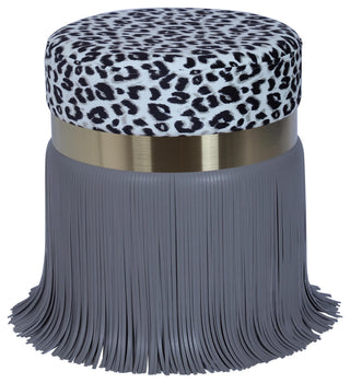 TOV Furniture Ajani Upholstered Ottoman in Grey