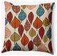 20" x 20" Autumn Leaves Indoor/Outdoor Polyester Throw Pillow, Sienna